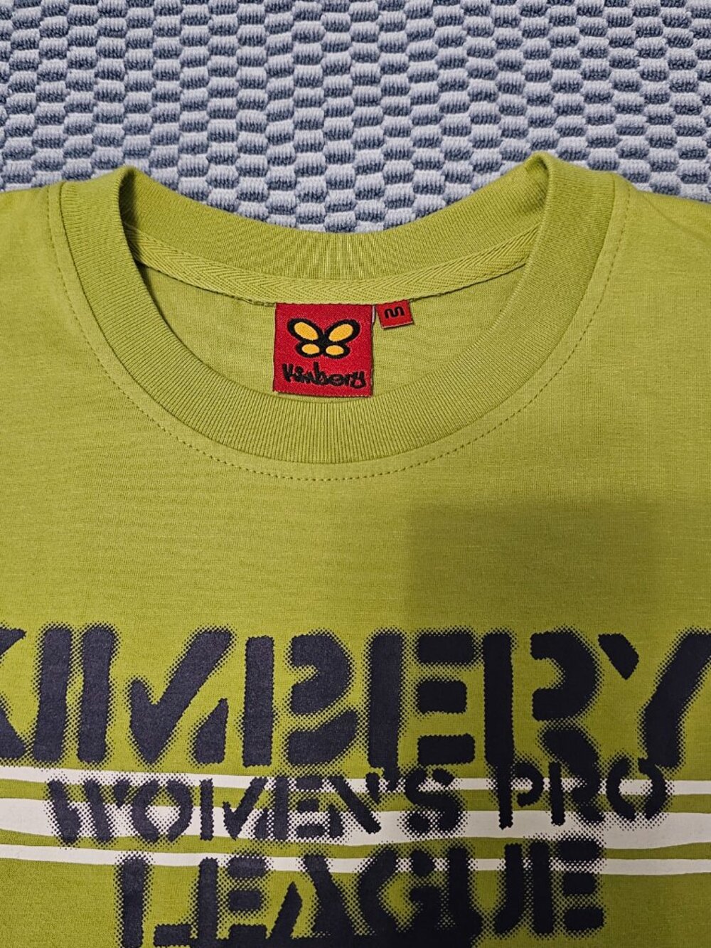 Kimbery Y2K Women's Pro League Apple Green with White Blue Shirt Size Small - Picture 4 of 6